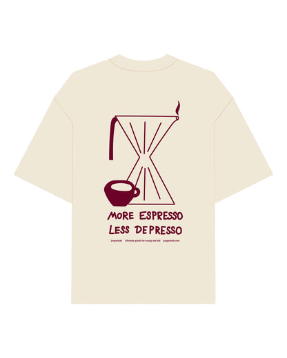 Oversize T-Shirt Espresso Natural Raw