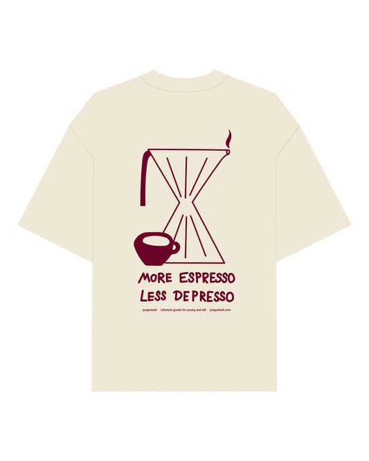 Oversize T-Shirt Espresso Natural Raw
