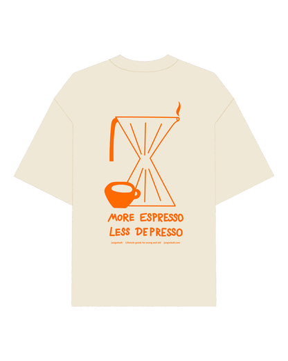 Oversize T-Shirt Neon Espresso Cream