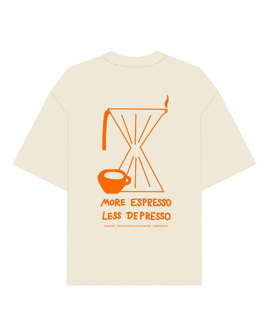 Oversize T-Shirt Neon Espresso Cream