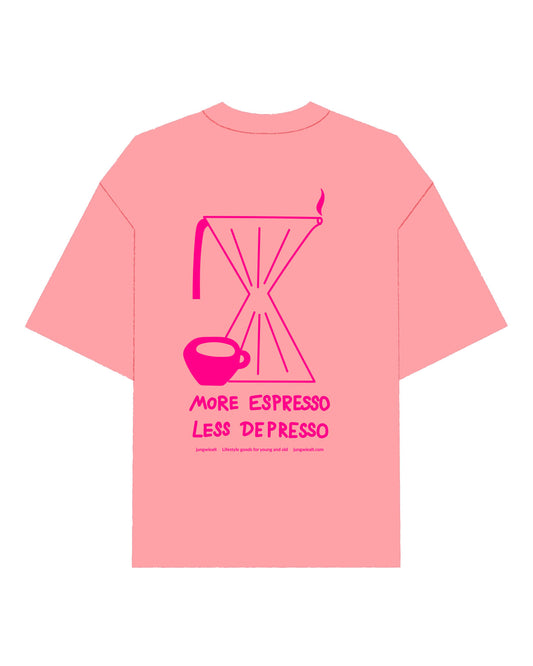 Oversize T-Shirt Neon Espresso Rosa