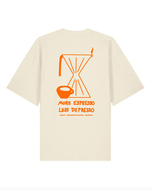 Oversize T-Shirt Neon Espresso Cream