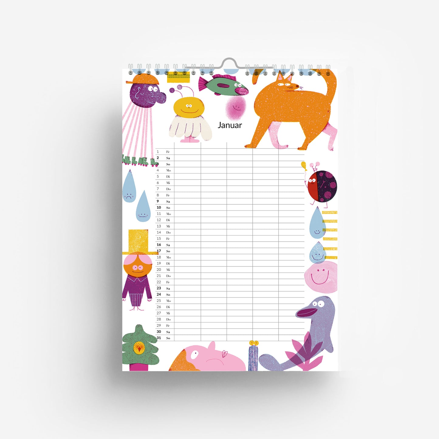 2027 Familien Kalender DIN A4