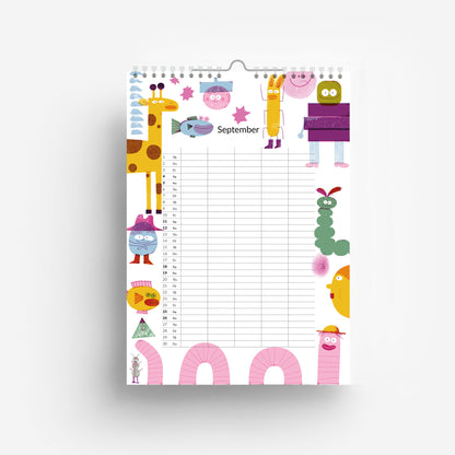 2027 Familien Kalender DIN A4