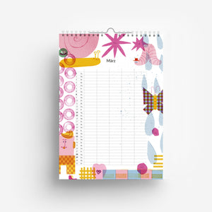 2026 Familien Kalender DIN A4