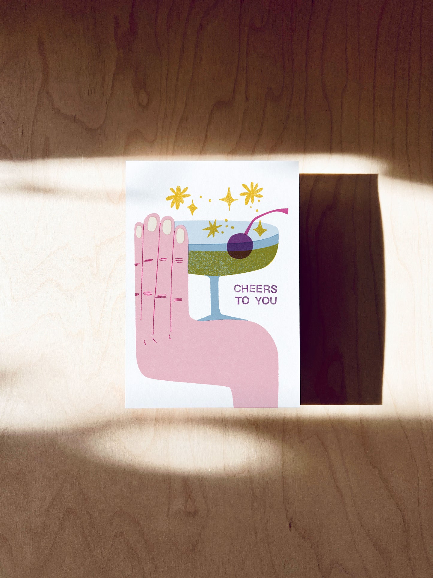 Cheers Drink Postkarte DIN A6