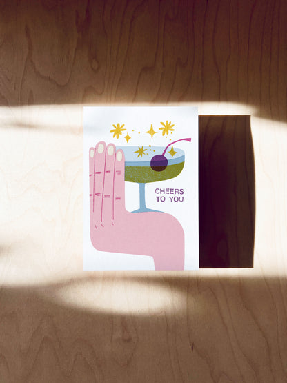 Cheers Drink Postkarte DIN A6