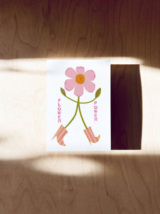 Flower Power Postkarte DIN A6