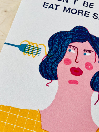 Spaghetti Fine Art Druck DIN A3