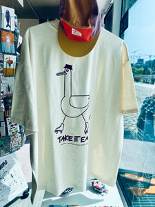Oversize T-Shirt Take It Easy Natural Raw