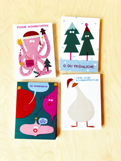 Weihnachtsgans Postkarte DIN A6