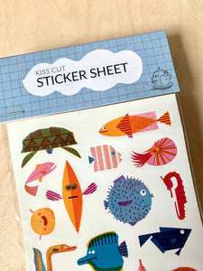Fish Kiss Cut Sticker Sheet