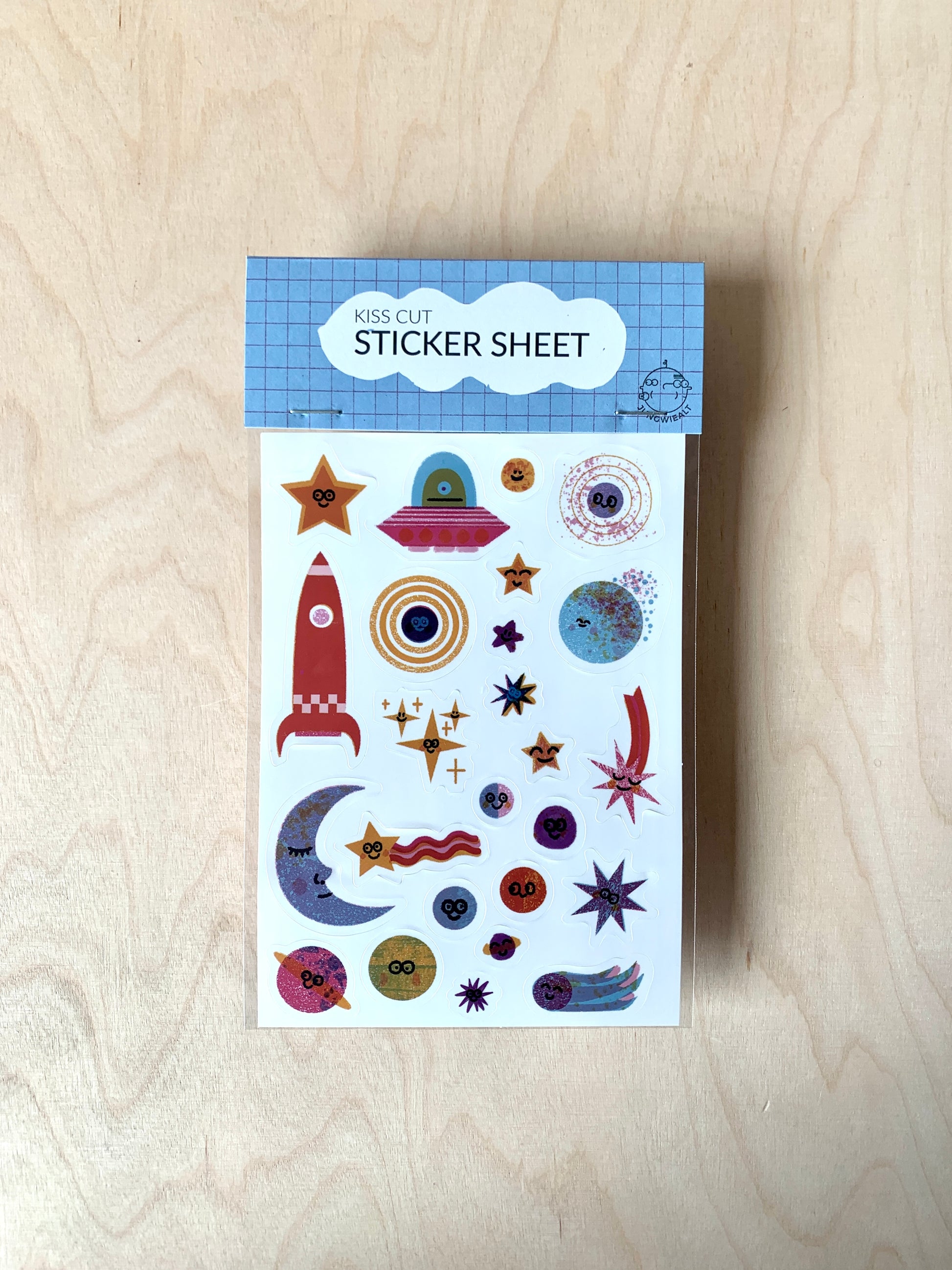 Space Kiss Cut Sticker Sheet