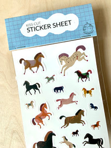 Horses Kiss Cut Sticker Sheet