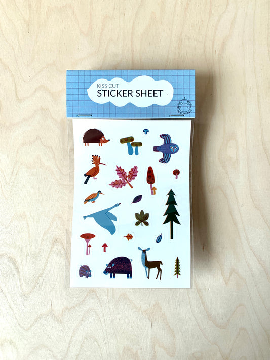 Woodland Kiss Cut Sticker Sheet