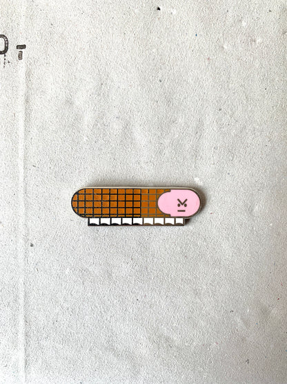 Grumpy Enamel Pin