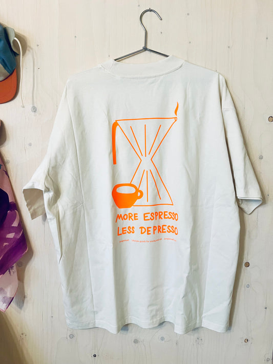 Oversize T-Shirt Neon Espresso Cream