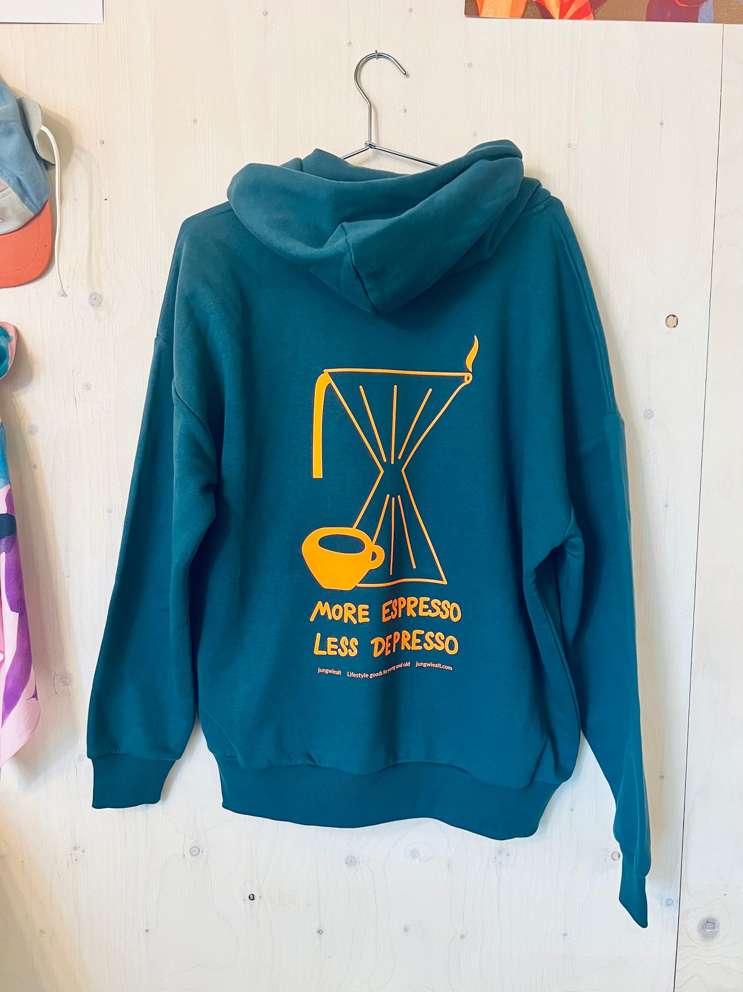Oversize Hoodie Neon More Espresso Amalfi Teal