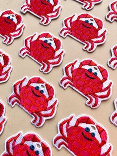iron on crab patches