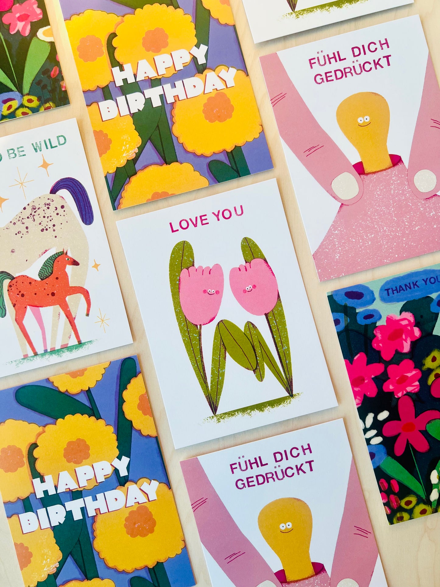Tulpen Postkarte DIN A6