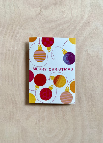 Weihnachtskugeln Postkarte DIN A6
