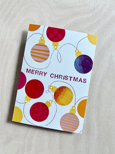 Weihnachtskugeln Postkarte DIN A6