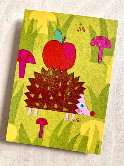 Igel Postkarte DIN A6