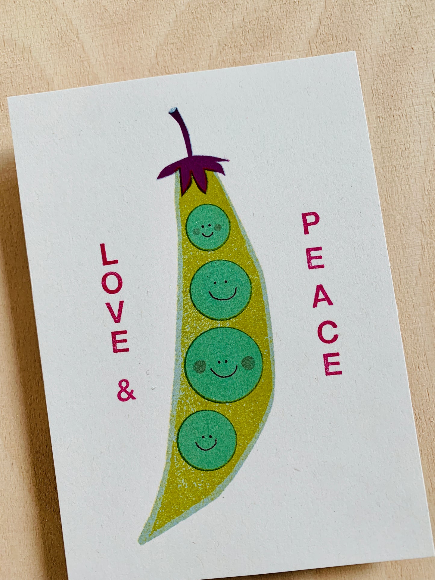 Love & Peace Postkarte DIN A6