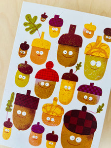 Acorns Postcard DIN A6