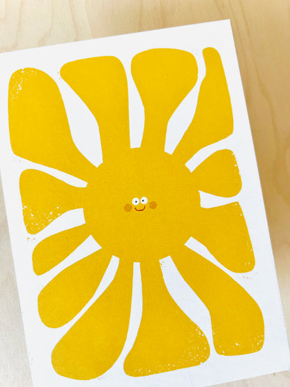 Große Sonne Postkarte DIN A6