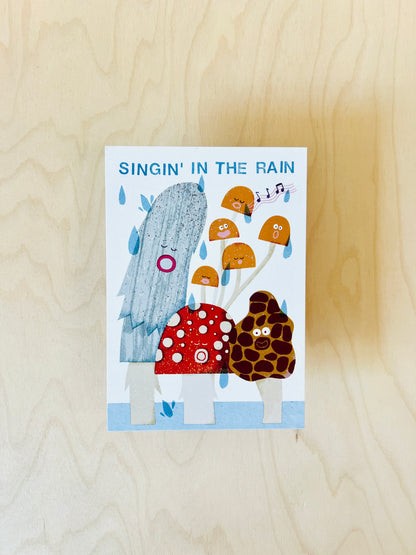 Singing Mushrooms Postkarte DIN A6
