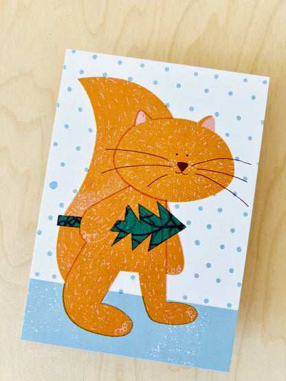 Weihnachtseichhörnchen Postkarte DIN A6