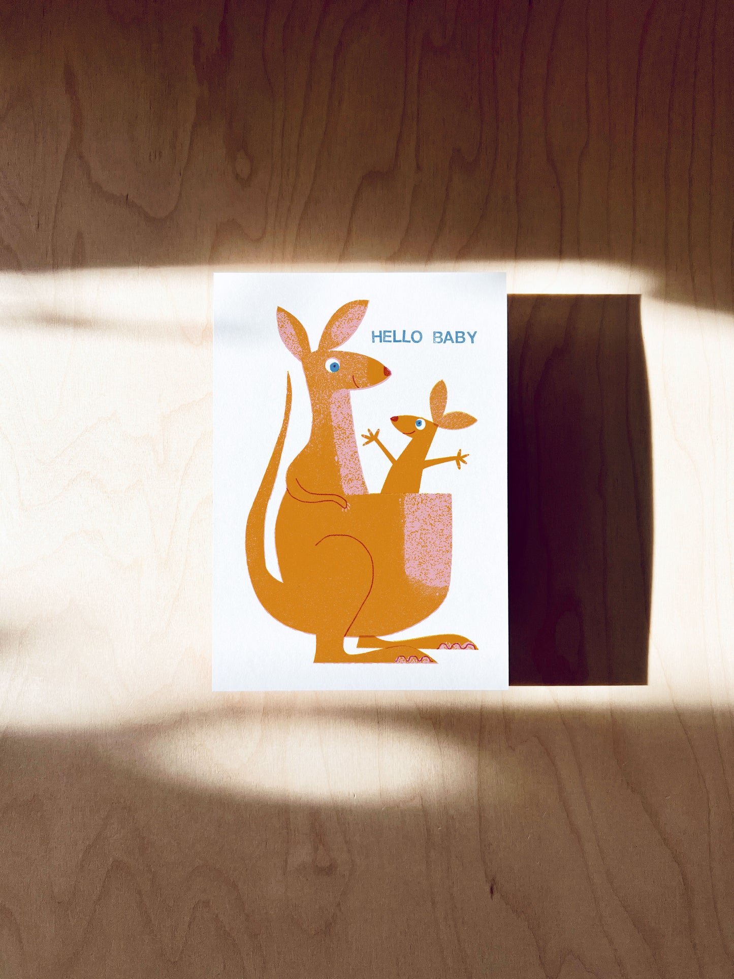 Baby Känguru Postkarte DIN A6