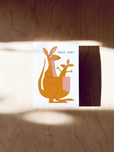 Baby Kangaroo Postcard DIN A6