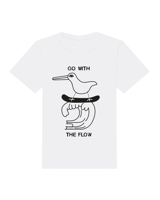 Kids T-Shirt Go With The Flow Weiß