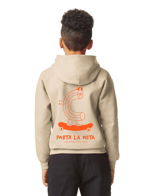 Kids Hoodie Pasta La Vista Sand