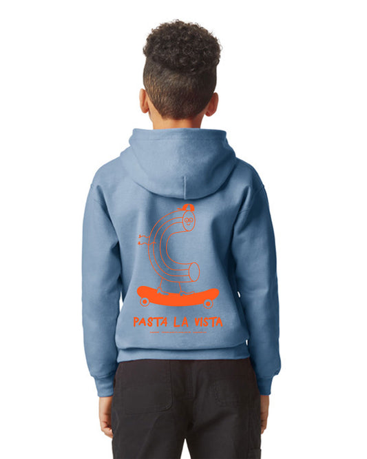 Kids Hoodie Pasta La Vista Stone Blue