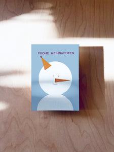Schneemann Postkarte DIN A6