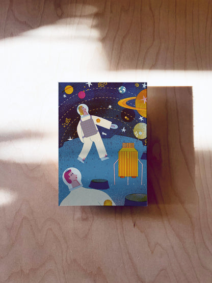 Astronauten Postkarte DIN A6