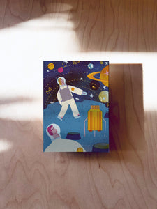 Astronauten Postkarte DIN A6