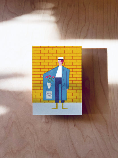 Blumen Dealer Postkarte DIN A6