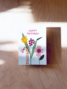 Happy Flowers Postcard DIN A6