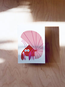 Hermit Crab Postcard DIN A6