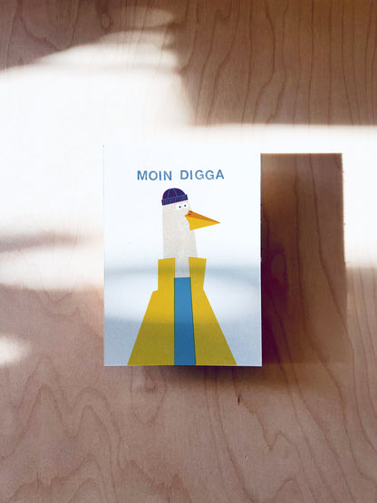 Moin Digga Postkarte DIN A6