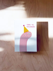 Party Worm Postcard DIN A6