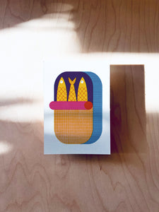 Sardines Postcard DIN A6