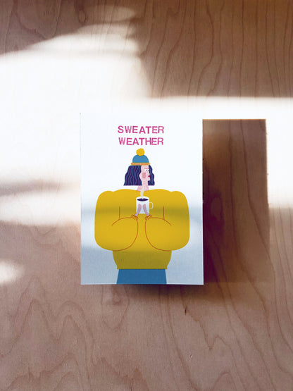 Sweater Weather Postkarte DIN A6