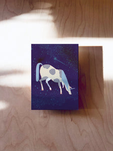 Night Unicorn Postcard DIN A6