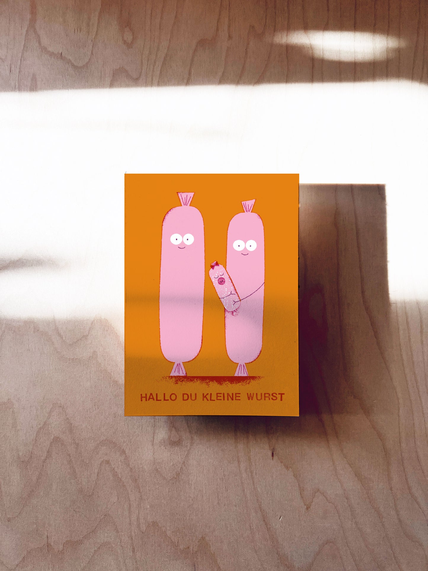 Baby Wurst Postkarte DIN A6