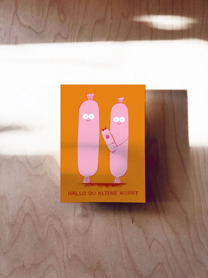 Baby Wurst Postkarte DIN A6